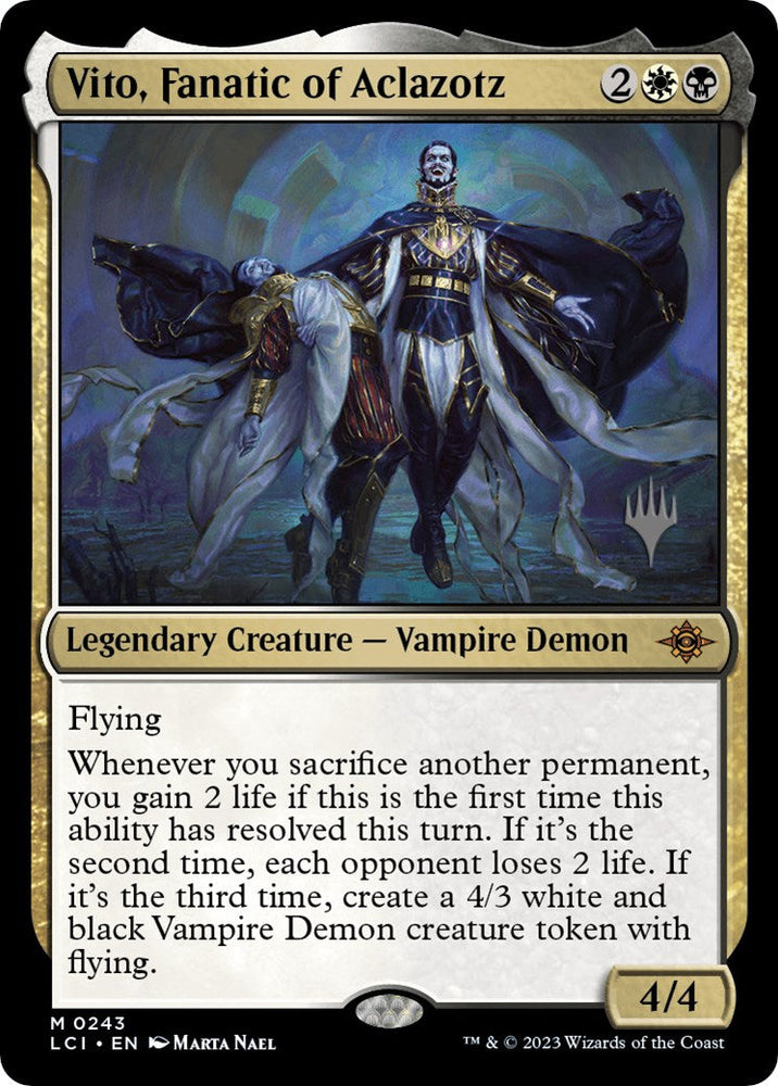 Vito, Fanatic of Aclazotz (Promo Pack) [The Lost Caverns of Ixalan Promos] Magic: The Gathering