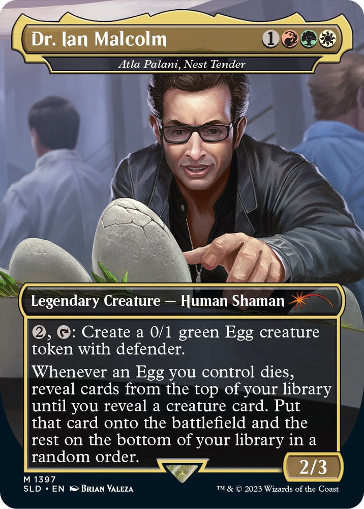 Dr. Ian Malcolm - Atla Palani, Nest Tender [Secret Lair Drop Series] Magic: The Gathering