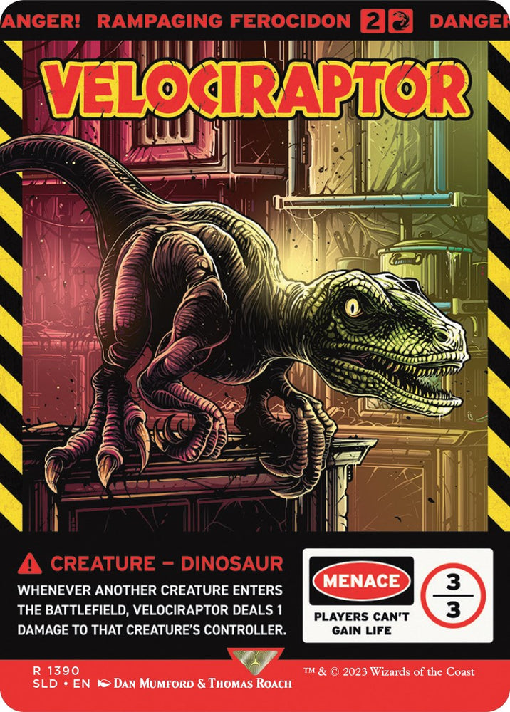 Velociraptor - Rampaging Ferocidon [Secret Lair Drop Series] Magic: The Gathering