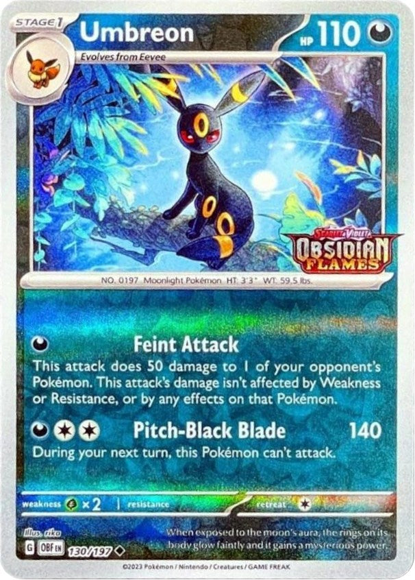Umbreon (130/197) (Obsidian Flames Stamped) [Scarlet & Violet: Obsidian Flames] Pokémon