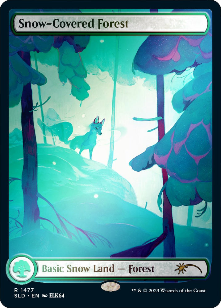 Snow-Covered Forest (1477) (Rainbow Foil) [Secret Lair Drop Series] Magic: The Gathering