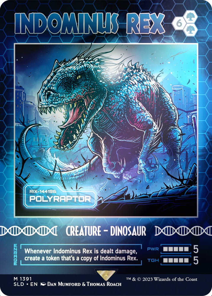 Indominus Rex - Polyraptor (Rainbow Foil) [Secret Lair Drop Series] Magic: The Gathering