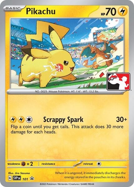 Pikachu (101) (Play Pokemon Promo) [League & Championship Cards] Pokémon