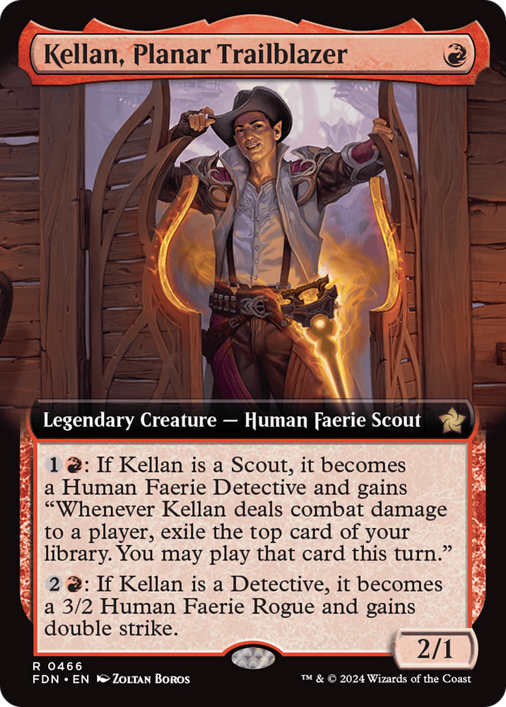 Kellan, Planar Trailblazer (Extended Art) [Foundations] Magic: The Gathering