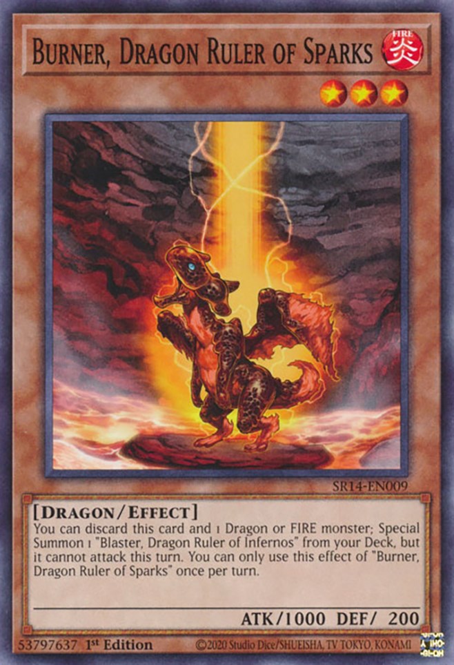Burner, Dragon Ruler of Sparks [SR14-EN009] Common - Yugioh Cards For Your TCG Needs!