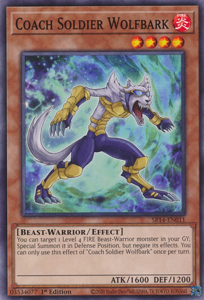 Coach Soldier Wolfbark [SR14-EN011] Common - Yugioh Cards For Your TCG Needs!