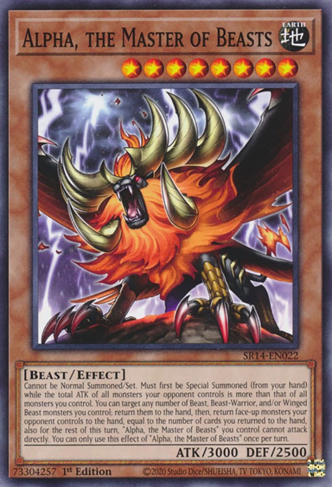 Alpha, the Master of Beasts [SR14-EN022] Common - Yugioh Cards For Your TCG Needs!