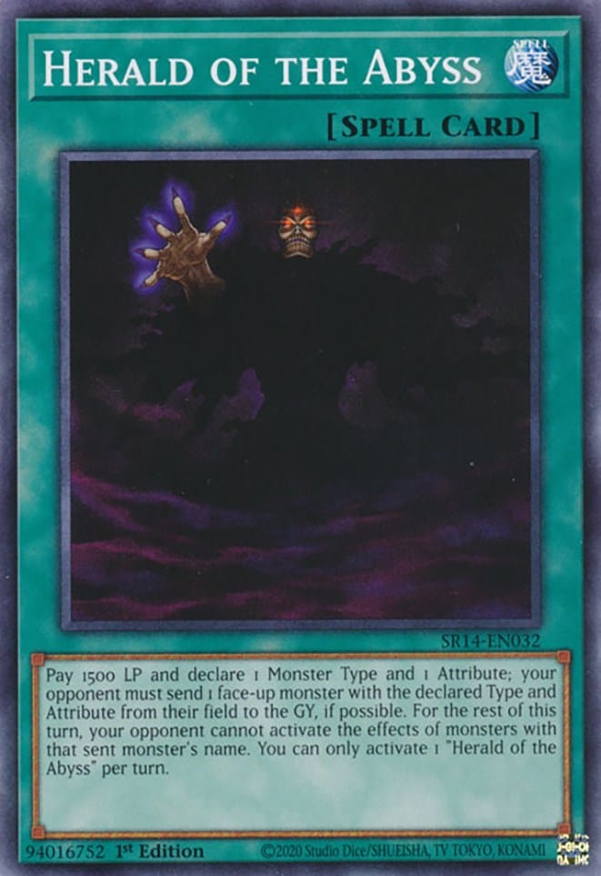 Herald of the Abyss [SR14-EN032] Common - Yugioh Cards For Your TCG Needs!