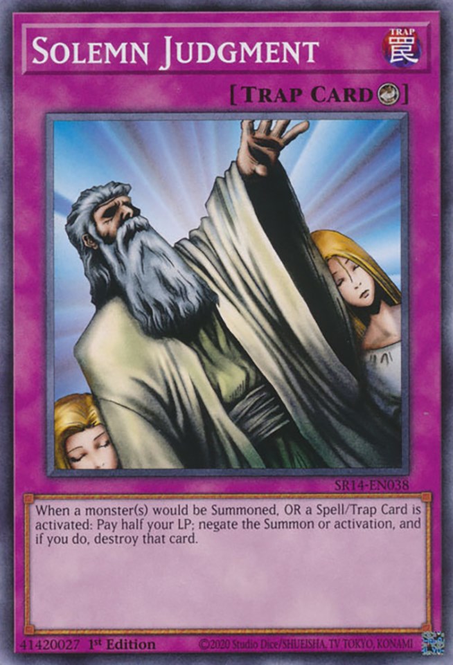 Solemn Judgment [SR14-EN038] Common - Yugioh Cards For Your TCG Needs!
