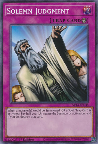 Solemn Judgment [SR14-EN038] Common - Yugioh Cards For Your TCG Needs!