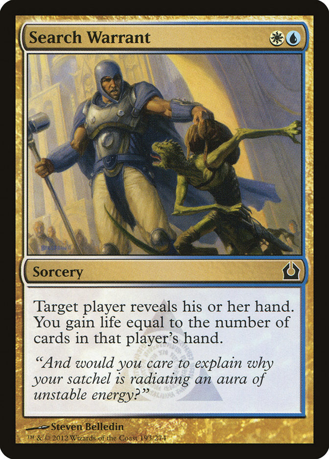 Search Warrant [Return to Ravnica] Magic: The Gathering