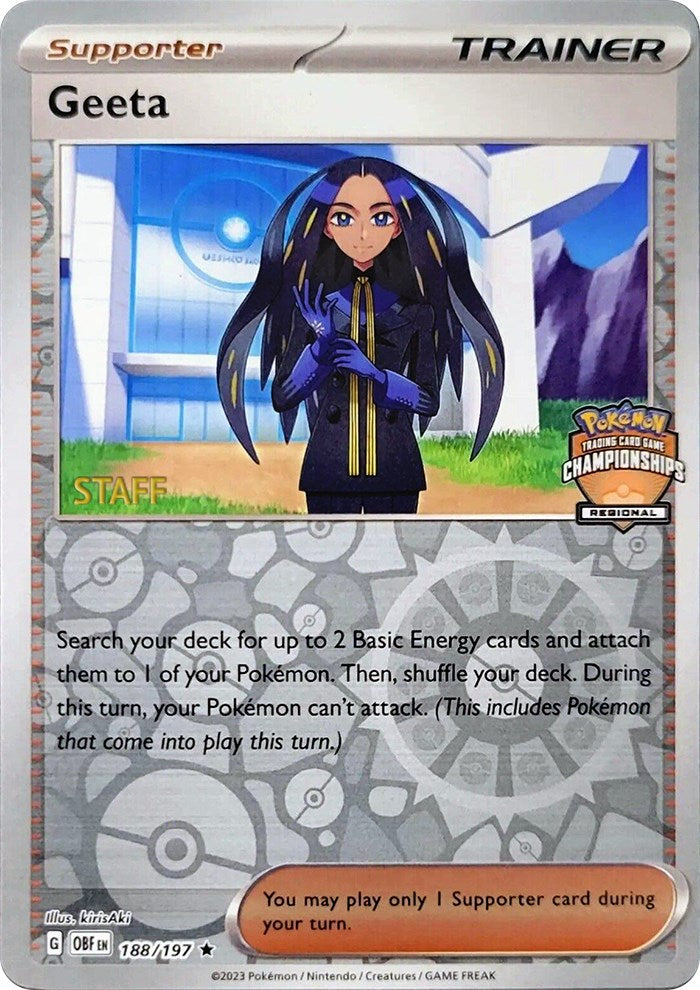Geeta (188/197) (Staff Regional Championships) [League & Championship Cards] Pokémon