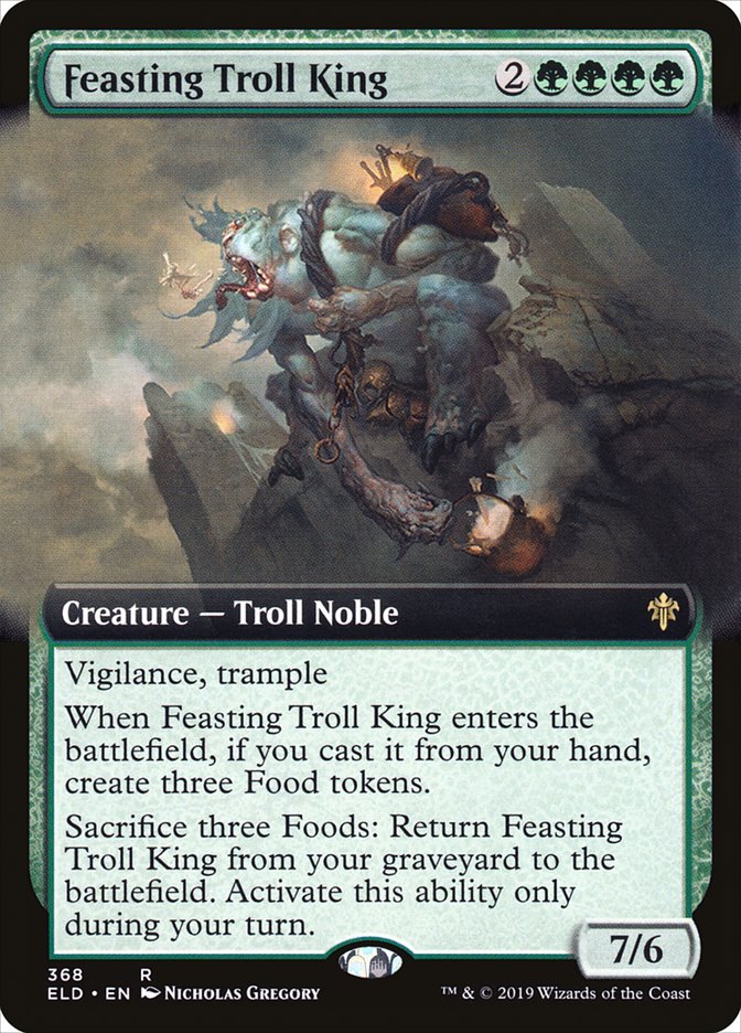 Feasting Troll King (Extended Art) [Throne of Eldraine] Magic: The Gathering