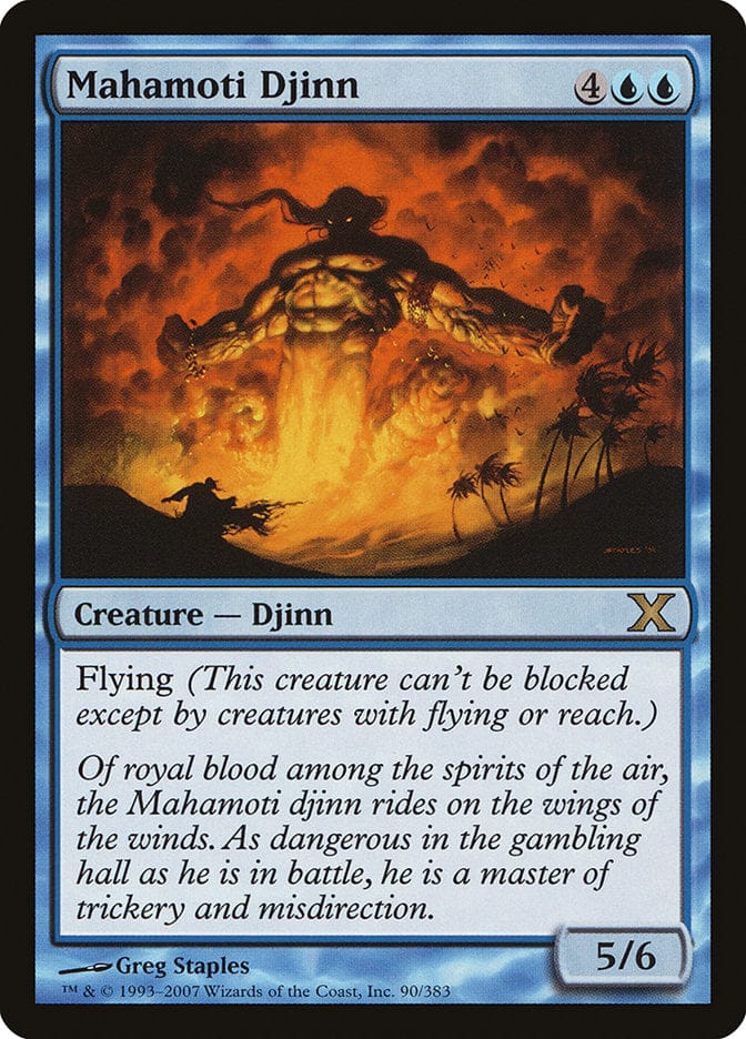 Mahamoti Djinn [Tenth Edition] Magic: The Gathering