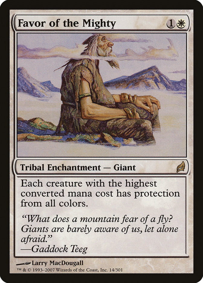 Favor of the Mighty [Lorwyn] Magic: The Gathering