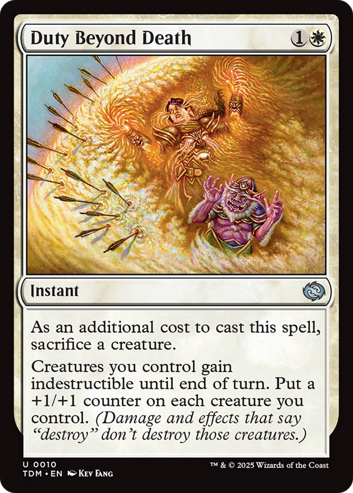 Duty Beyond Death [Tarkir: Dragonstorm] Magic: The Gathering