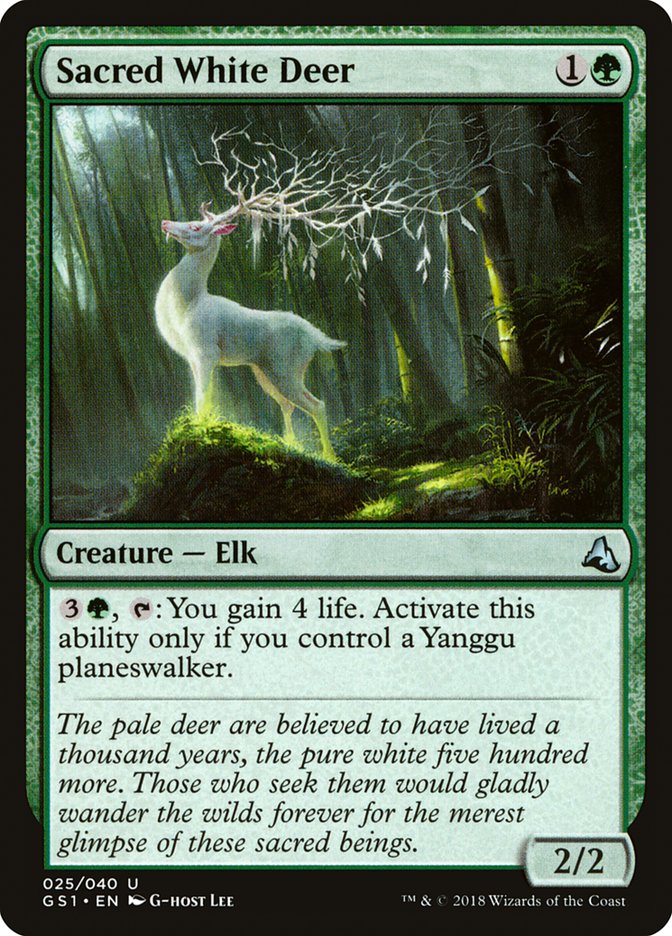 Sacred White Deer [Global Series Jiang Yanggu & Mu Yanling] Magic: The Gathering