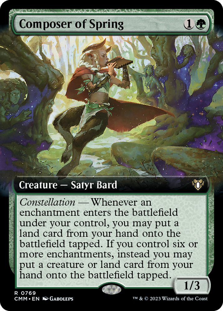 Composer of Spring (Extended Art) [Commander Masters] Magic: The Gathering