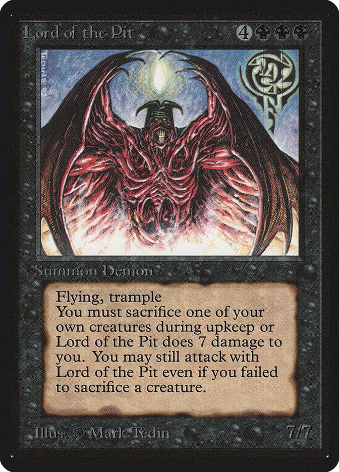 Lord of the Pit [Beta Edition] Magic: The Gathering