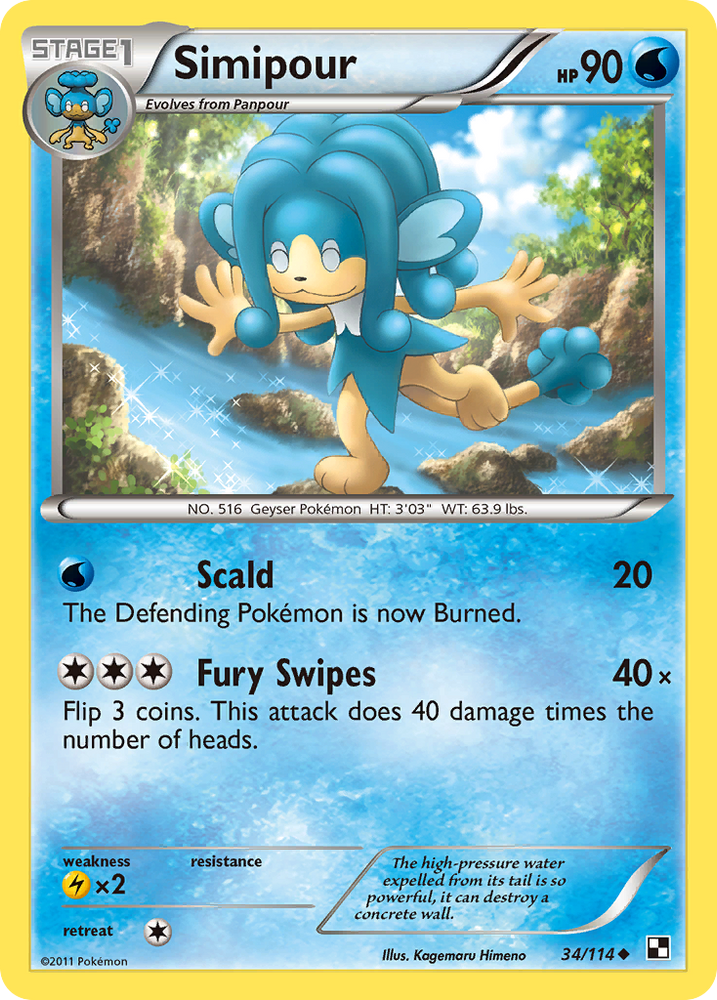Simipour (34/114) [Black & White: Base Set] Pokémon