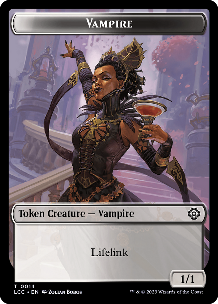 Vampire (0014) // Vampire Demon Double-Sided Token [The Lost Caverns of Ixalan Commander Tokens] Magic: The Gathering