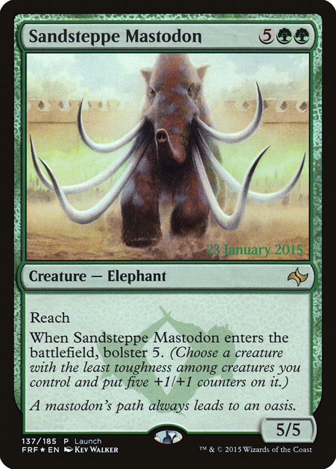Sandsteppe Mastodon (Launch) [Fate Reforged Prerelease Promos] Magic: The Gathering