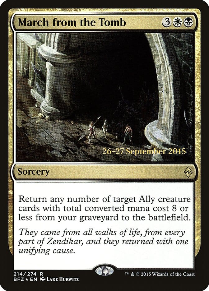 March from the Tomb [Battle for Zendikar Prerelease Promos] Magic: The Gathering