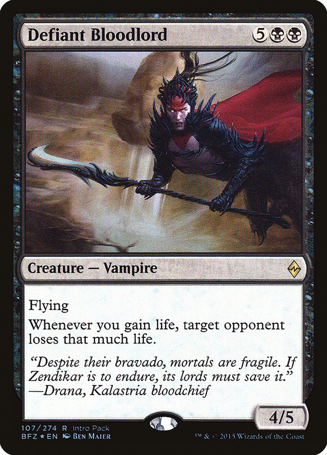 Defiant Bloodlord (Intro Pack) [Battle for Zendikar Promos] Magic: The Gathering