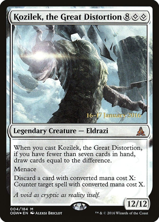 Kozilek, the Great Distortion [Oath of the Gatewatch Prerelease Promos] Magic: The Gathering