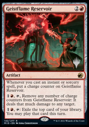 Geistflame Reservoir (Promo Pack) [Innistrad: Midnight Hunt Promos] Magic: The Gathering