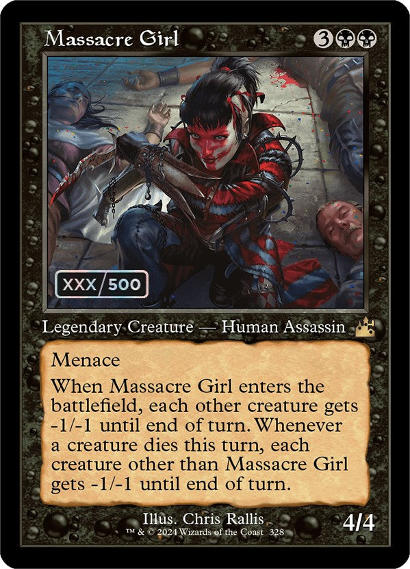 Massacre Girl (Retro) (Serialized) [Ravnica Remastered] Magic: The Gathering
