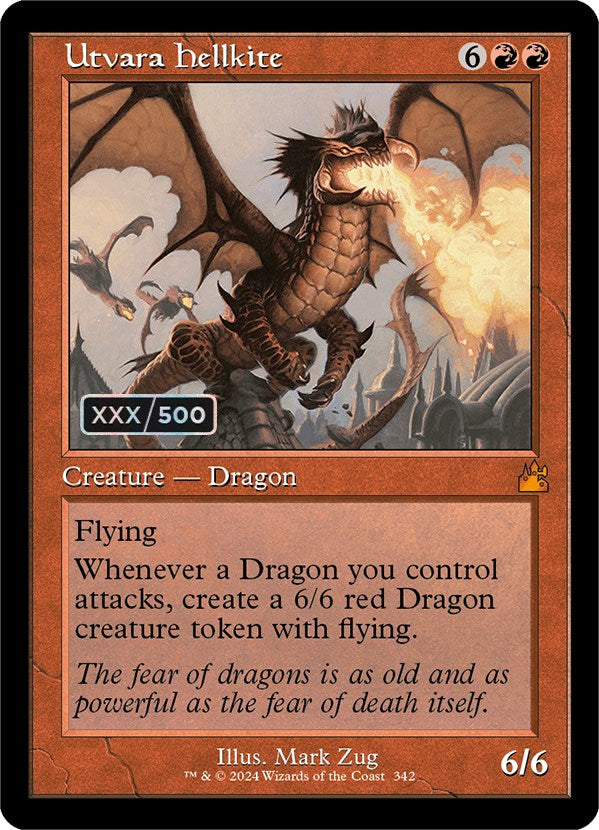 Utvara Hellkite (Retro) (Serialized) [Ravnica Remastered] Magic: The Gathering