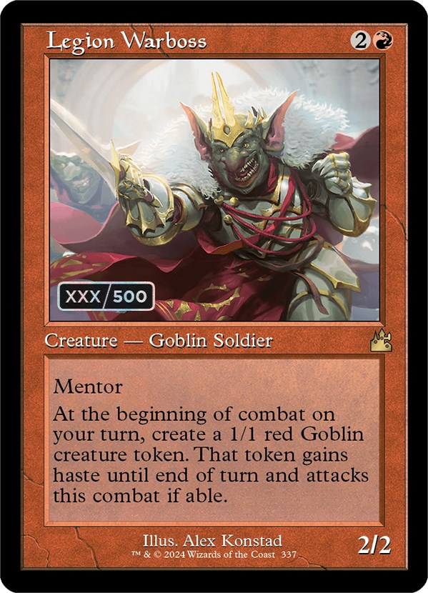 Legion Warboss (Retro) (Serialized) [Ravnica Remastered] Magic: The Gathering