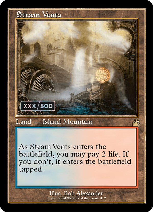 Steam Vents (Retro) (Serialized) [Ravnica Remastered] Magic: The Gathering