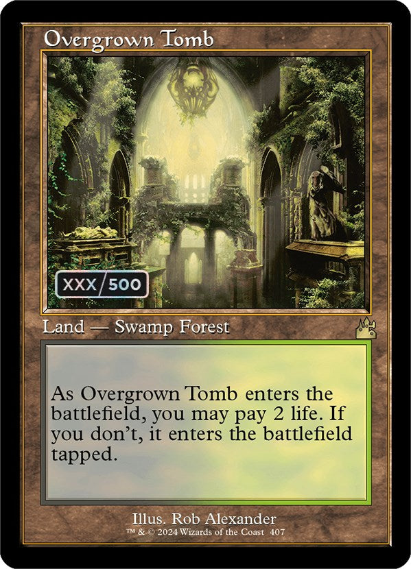 Overgrown Tomb (Retro) (Serialized) [Ravnica Remastered] Magic: The Gathering