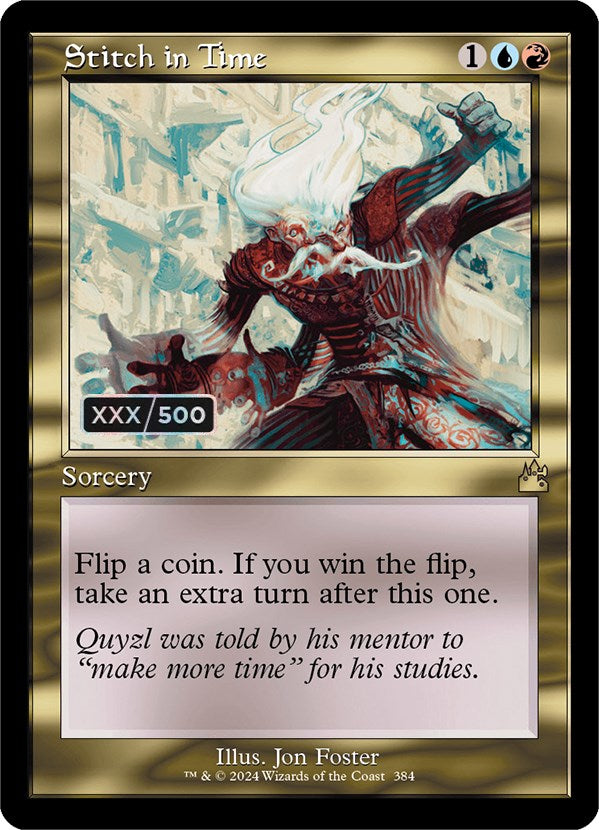 Stitch in Time (Retro) (Serialized) [Ravnica Remastered] Magic: The Gathering