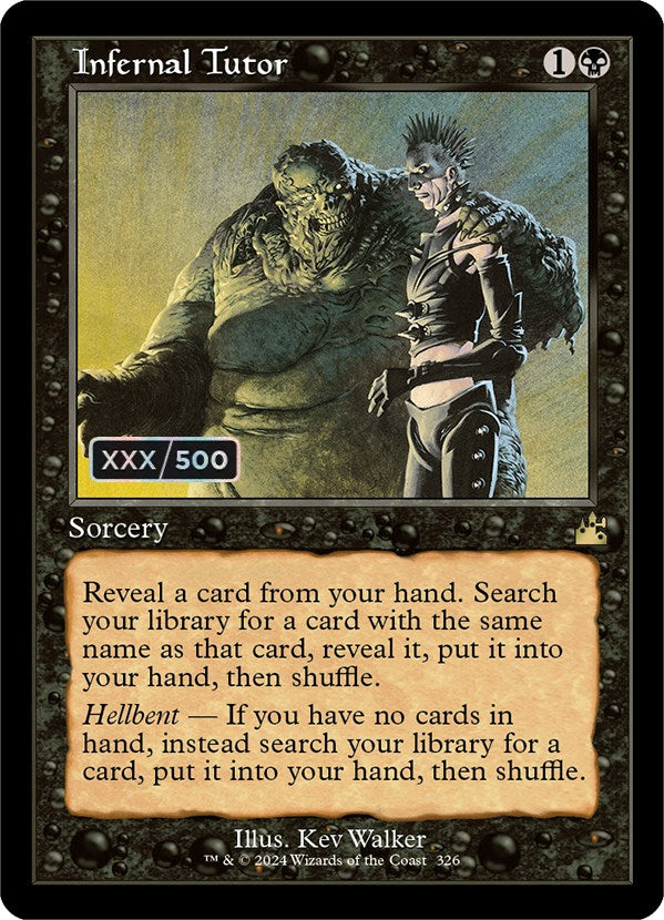 Infernal Tutor (Retro) (Serialized) [Ravnica Remastered] Magic: The Gathering