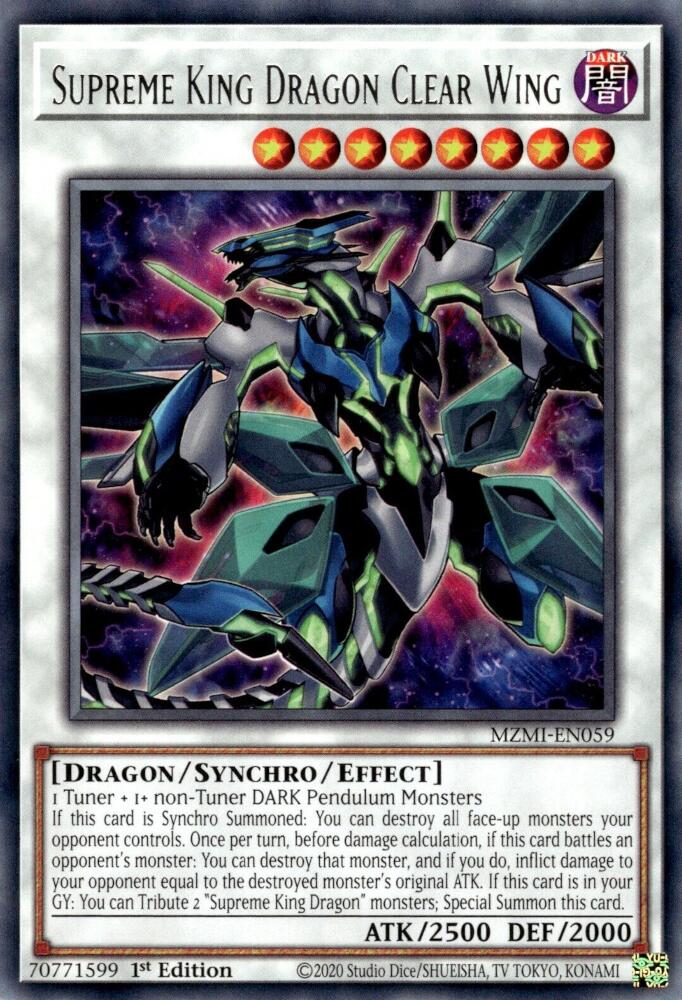 Supreme King Dragon Clear Wing [MZMI-EN059] Rare - Yugioh Cards For Your TCG Needs!