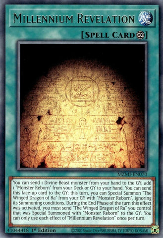 Millennium Revelation [MZMI-EN070] Rare - Yugioh Cards For Your TCG Needs!