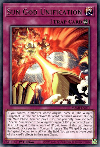 Sun God Unification [MZMI-EN071] Rare - Yugioh Cards For Your TCG Needs!
