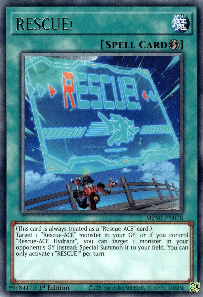 RESCUE! [MZMI-EN078] Rare - Yugioh Cards For Your TCG Needs!