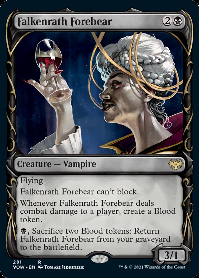 Falkenrath Forebear (Showcase Fang Frame) [Innistrad: Crimson Vow] Magic: The Gathering