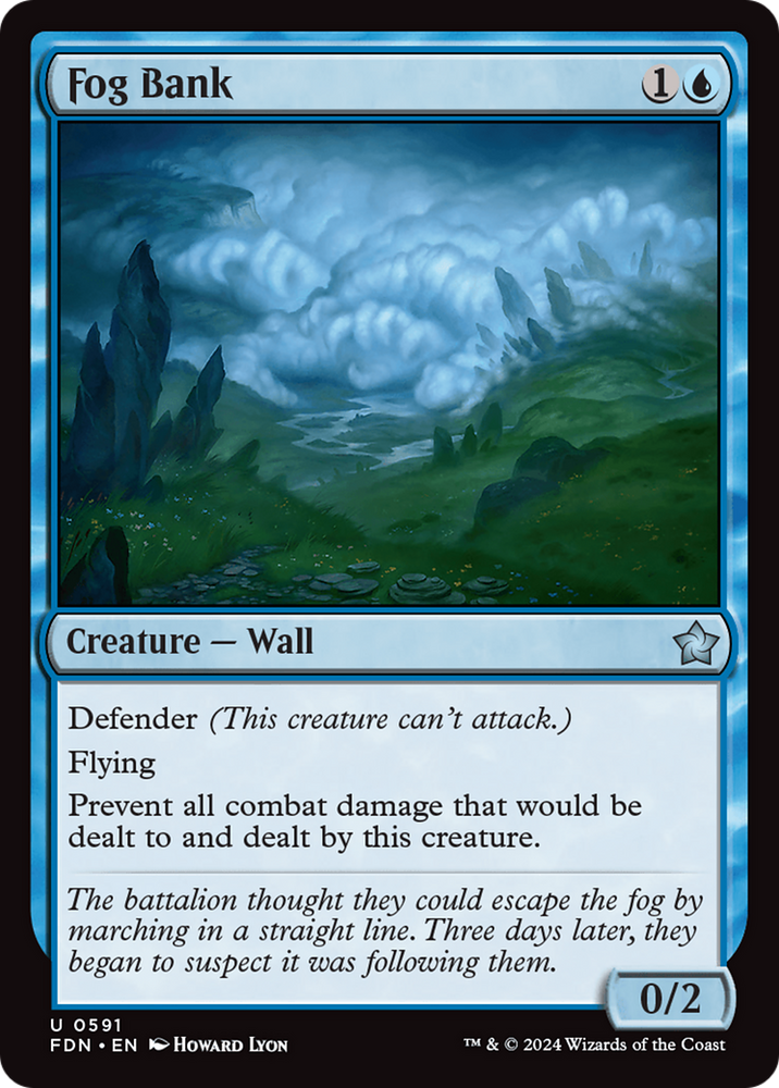 Fog Bank [Foundations] Magic: The Gathering