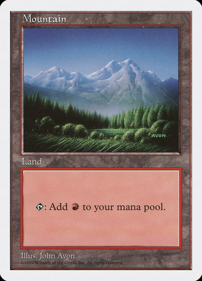 Mountain (443) [Fifth Edition] Magic: The Gathering
