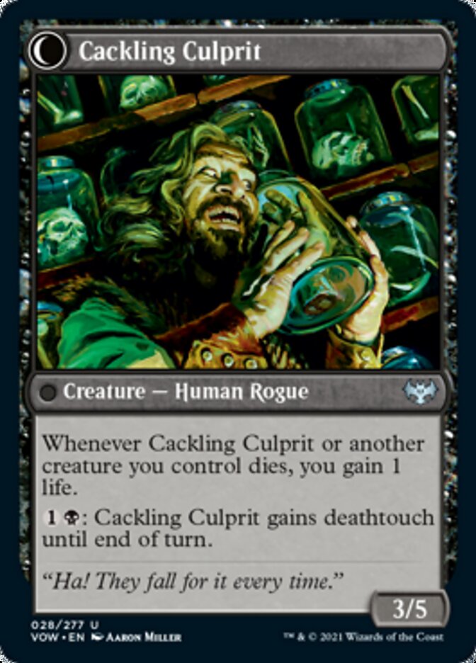 Panicked Bystander // Cackling Culprit [Innistrad: Crimson Vow] Magic: The Gathering