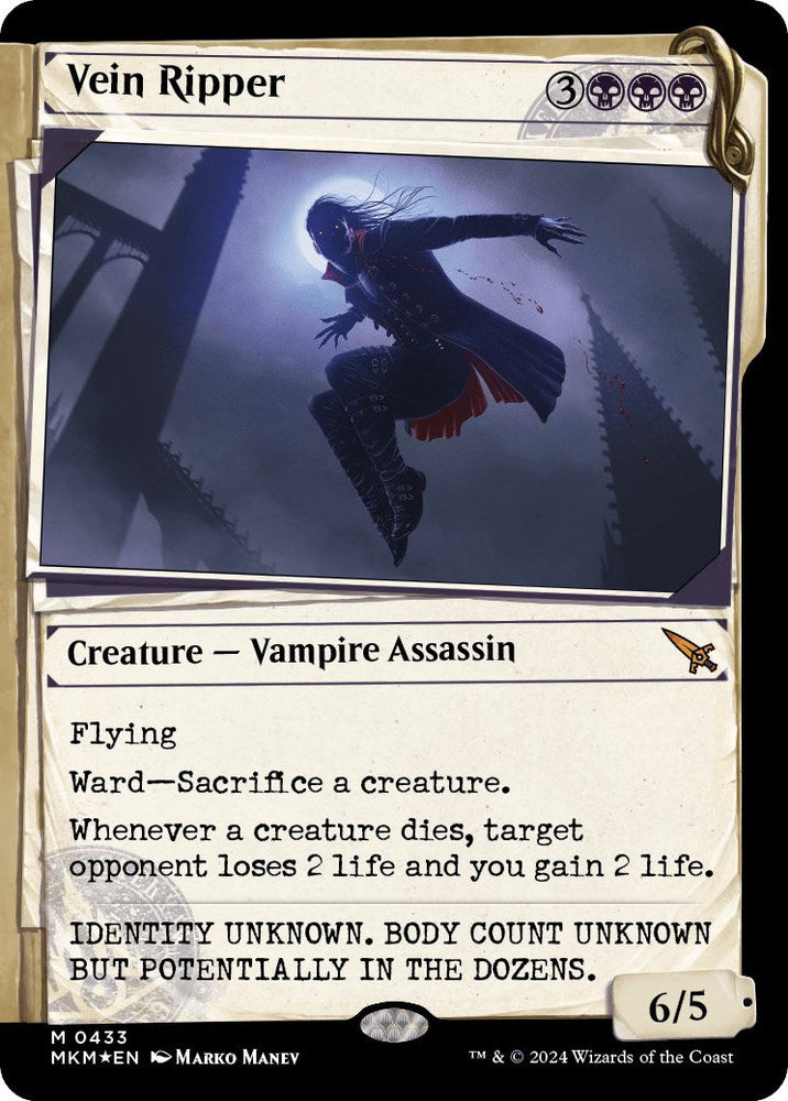 Vein Ripper (Showcase) (Invisible Ink) [Murders at Karlov Manor] Magic: The Gathering