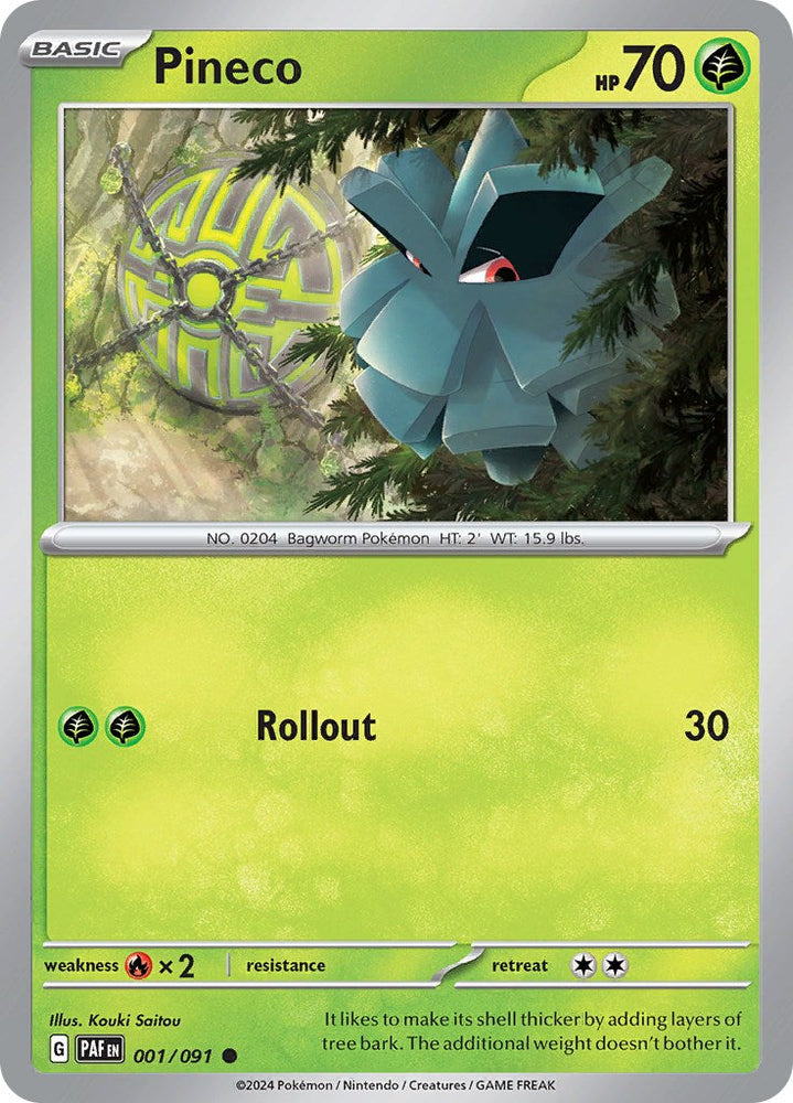 Pineco (001/091) [Scarlet & Violet: Paldean Fates] Pokémon