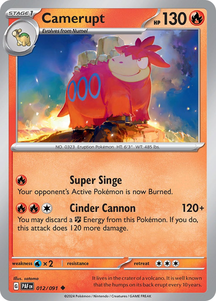Camerupt (012/091) [Scarlet & Violet: Paldean Fates] Pokémon