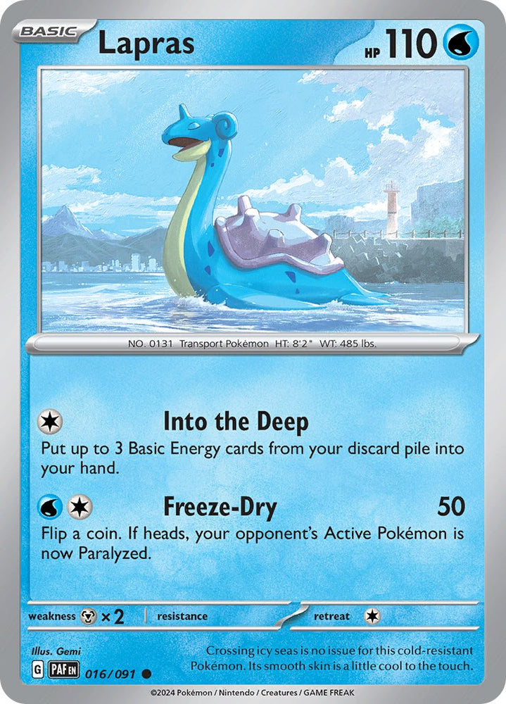 Lapras (016/091) [Scarlet & Violet: Paldean Fates] Pokémon
