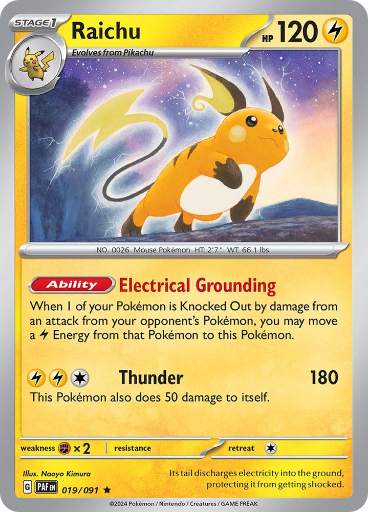 Raichu (019/091) [Scarlet & Violet: Paldean Fates] Pokémon